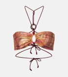 Isabel Marant Analia printed bikini top