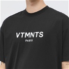 VTMNTS Men's Paris Logo T-Shirt in Black/White