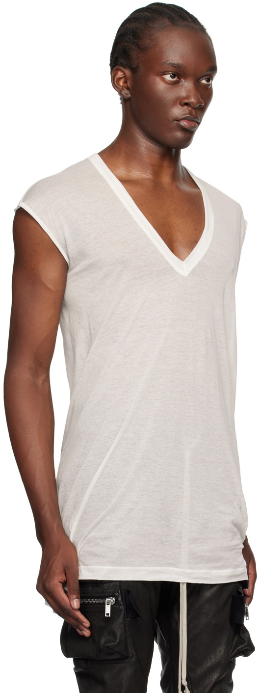 Rick Owens Off-White Porterville Deep V T-Shirt Rick Owens