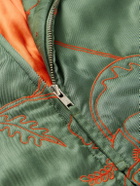 Kardo - Max Embroidered Silk-Twill Bomber Jacket - Green