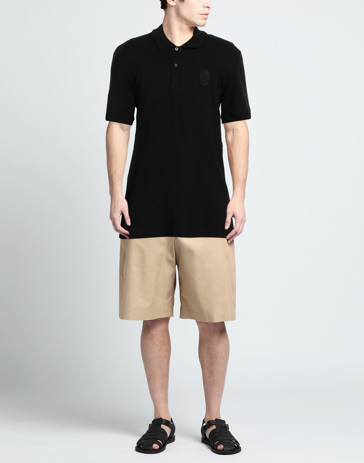 Mcqueen Mens Polo shirt in Black