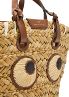 Anya Hindmarch Seagrass Eyes Small Raffia Basket bag - Natural - One Size