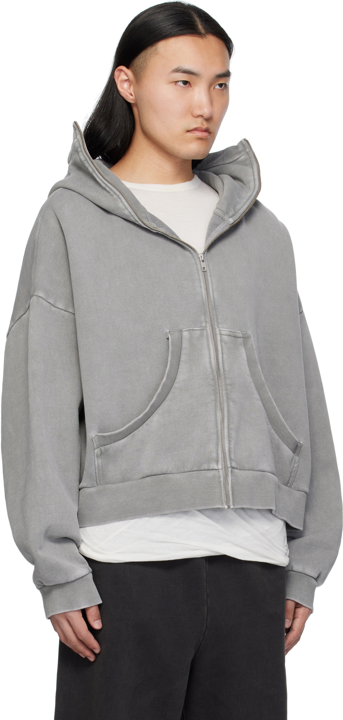 Entire Studios Gray Full Zip Hoodie Entire Studios Entire Studios Gray Full Zip Hoodie Entire Studios