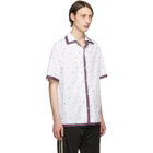 Gucci White Fil Coupe Multi Symbol Bowling Shirt