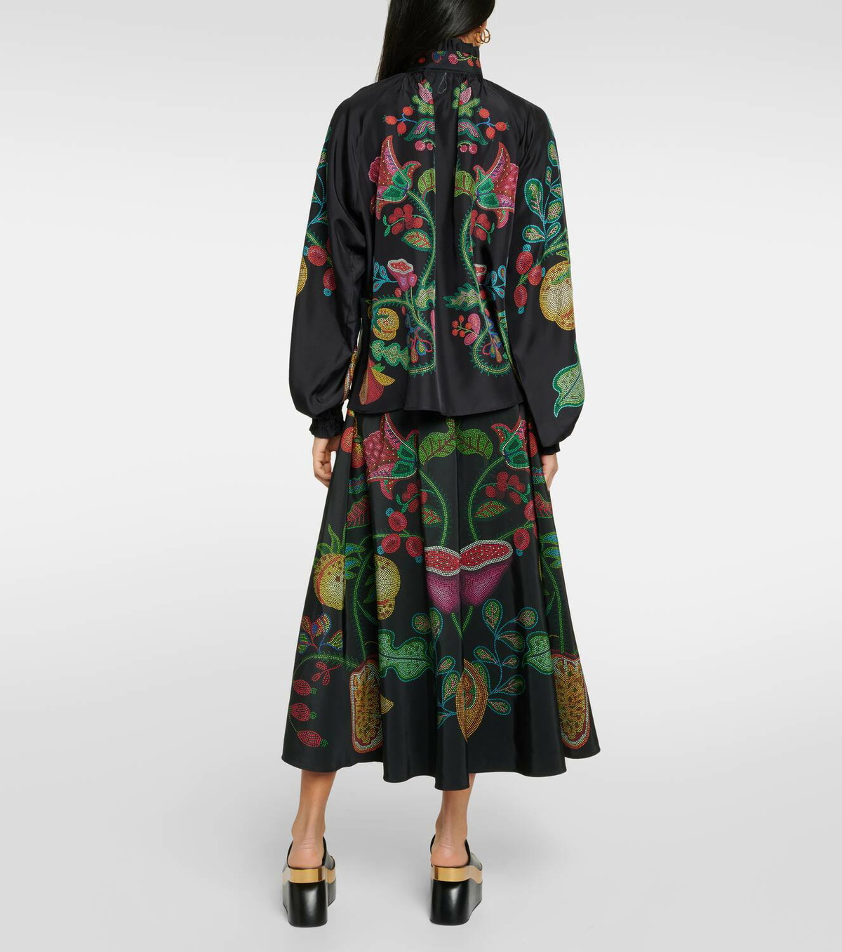 La DoubleJ Cerere printed silk voile blouse