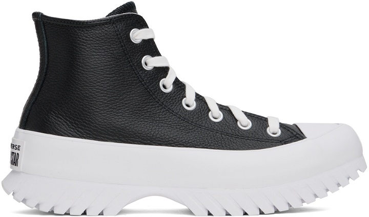 Photo: Converse Black Leather Chuck Taylor All Star Lugged 2.0 Sneakers