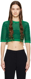 See by Chloé Green Cropped T-Shirt