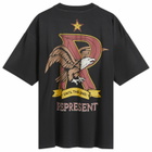 END. x Represent Eagles T-Shirt in Stained Black