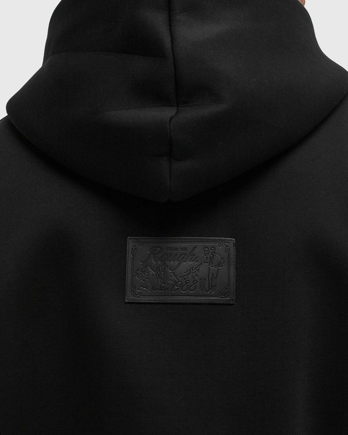 Rough. PADDED ZIP HOODIE Black Mens Hoodies/Zipper