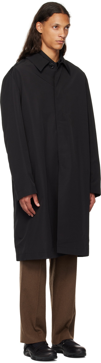 Róhe Black Relaxed Coat