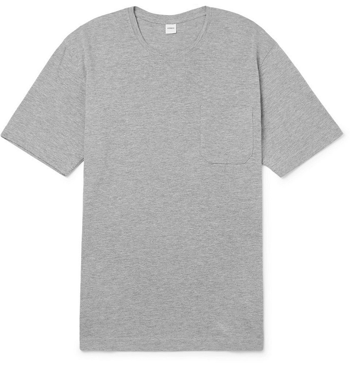 Photo: Aspesi - Mélange Cotton-Blend Jersey T-Shirt - Men - Gray