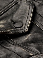 John Elliott - Thumper Type III Distressed Leather Jacket - Black