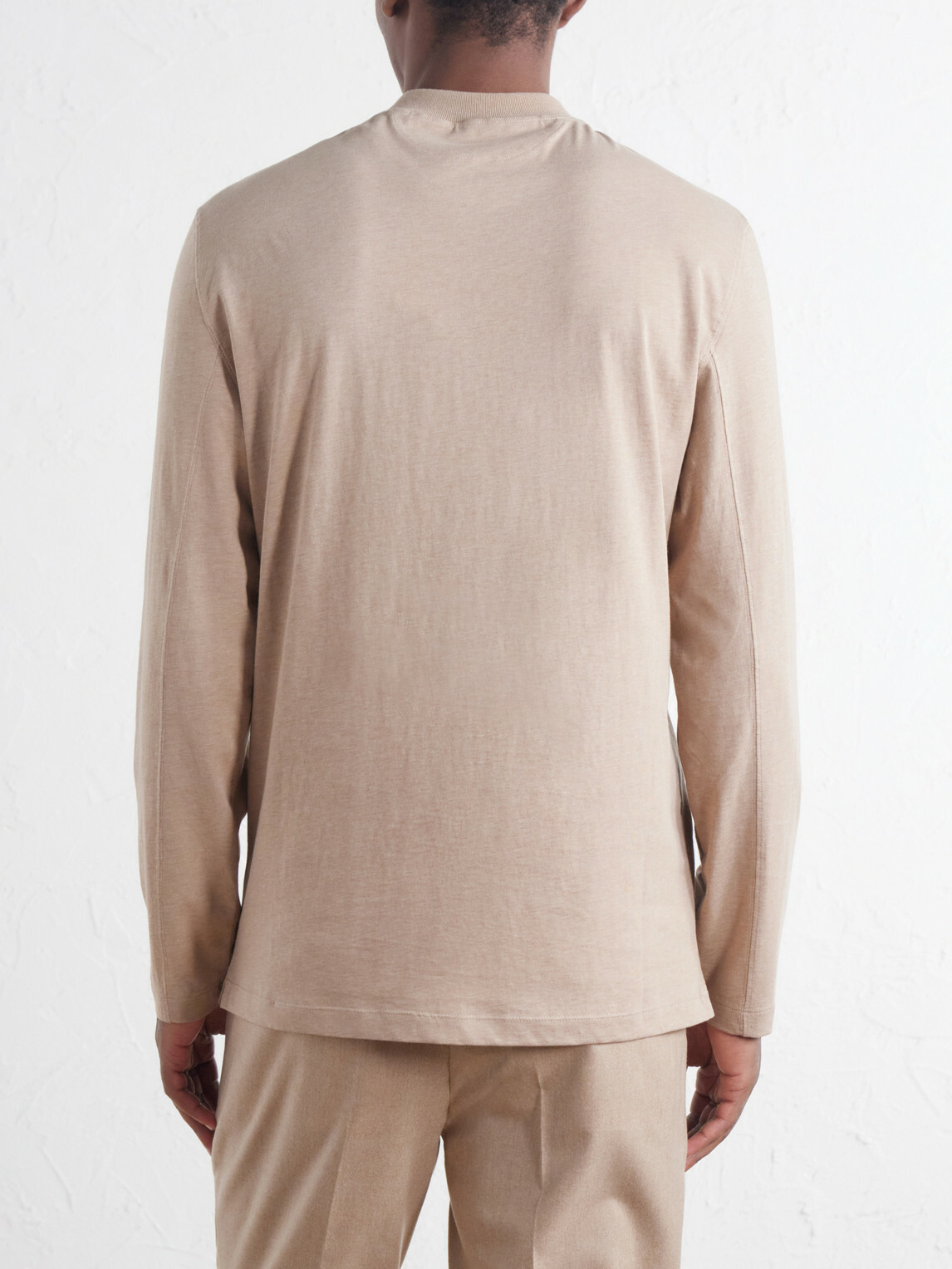Brunello Cucinelli - Logo-Embroidered Cotton-Jersey T-Shirt - Neutrals