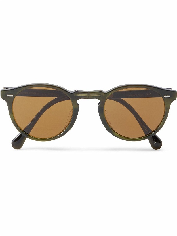 Photo: Oliver Peoples - Gregory Peck 1962 Foldable Round-Frame Acetate Sunglasses
