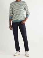SID MASHBURN - Striped Cotton Sweater - Blue