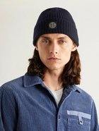 Stone Island - Logo-Appliquéd Ribbed Wool Beanie