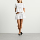 My Mum Made It Women's Pleat Mini Skirt in White