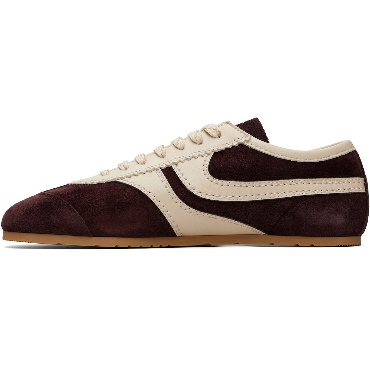 Dries Van Noten Burgundy Suede Sneakers