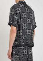 Amiri Checked Silk Shirt Black