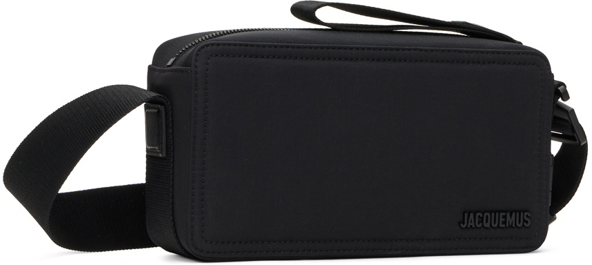 JACQUEMUS Le Cuerda Horizontal Leather Bag (Black)