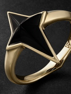 Stephen Webster - New Cross 18-Karat Gold Onyx Ring - Gold