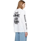Simone Rocha White 'Coming Up Roses' Print Long Sleeve T-shirt