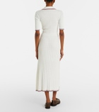 Brunello Cucinelli Ribbed-knit cotton midi dress