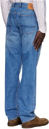 Drake's Blue Five-Pocket Jeans