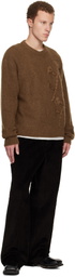 WOOYOUNGMI Tan Flower Mohair Sweater