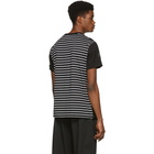 Neil Barrett Black Stripes and Lightning Bolt T-Shirt