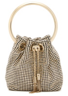 Jimmy Choo Bon Bon Micro Crystal-embellished Bucket bag - Gold - One Size