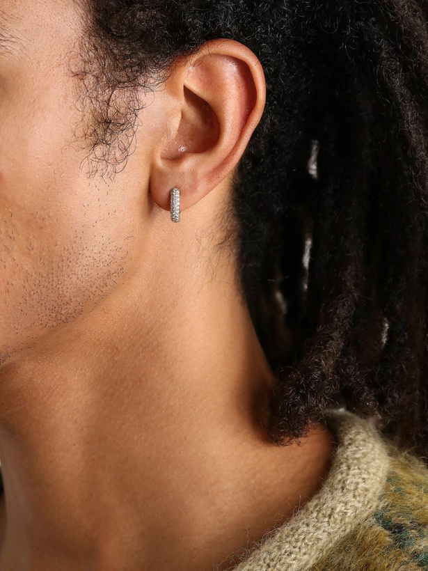Photo: Spinelli Kilcollin - Macro 18-Karat Gold Diamond Single Hoop Earring