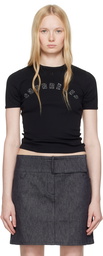 Courrèges Black Medusa Printed Contrast T-shirt