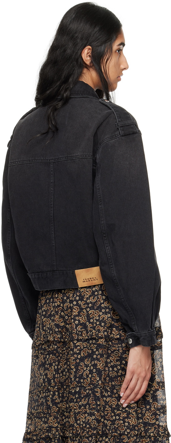 Isabel Marant Etoile Black Julie Denim Jacket