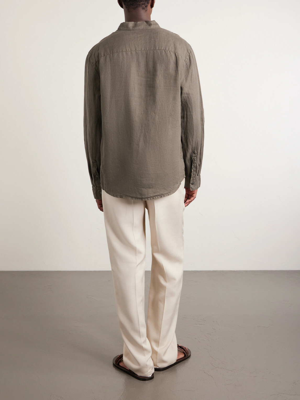 James Perse - Garment-Dyed Linen Shirt - Green