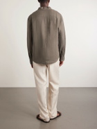 James Perse - Garment-Dyed Linen Shirt - Green