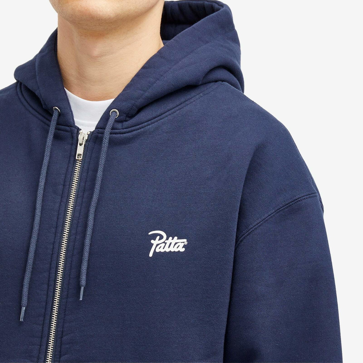 Patta Men's Classic Zip Hoodie in Black Iris