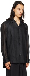 Cornerstone Black Semi-Sheer Shirt
