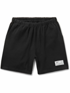 Pasadena Leisure Club - Straight-Leg Logo-Appliquéd Cotton-Jersey Shorts - Black