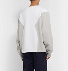 Maison Margiela - Oversized Logo-Embroidered Patchwork Loopback Cotton-Jersey Sweatshirt - White