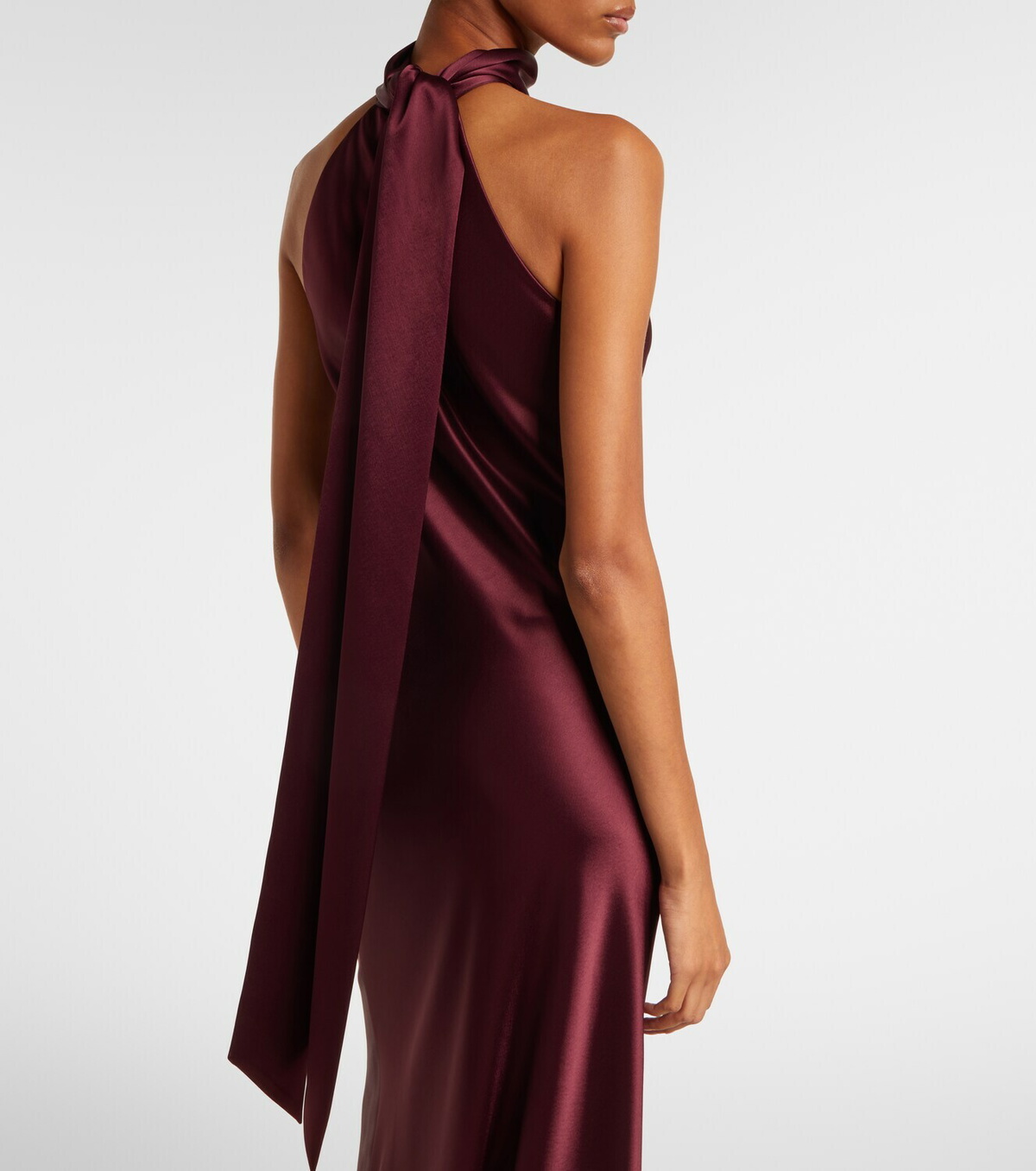 Galvan Sienna halterneck satin gown
