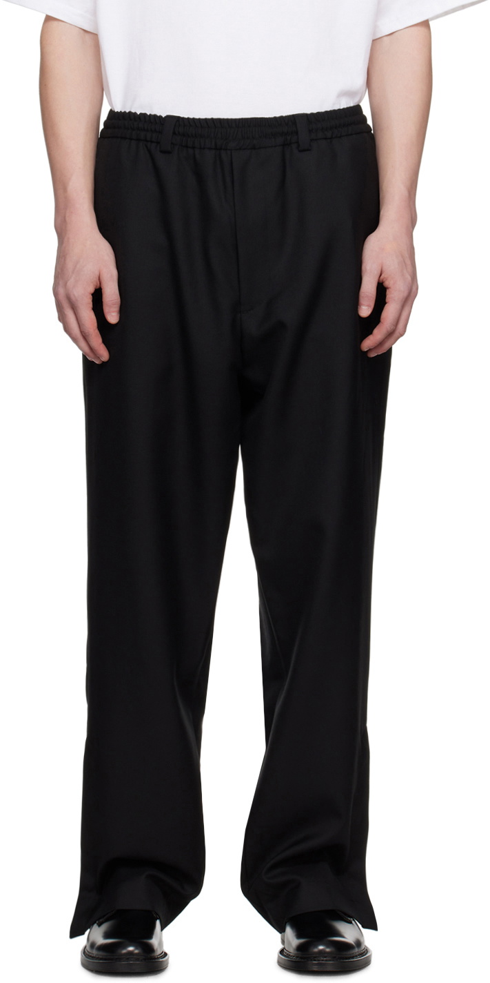 Lownn Black Elasticized Trousers