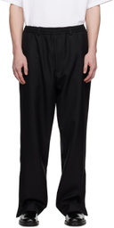 Lownn Black Elasticized Trousers