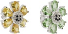 Collina Strada SSENSE Exclusive Green & Yellow Happy Flower Earrings