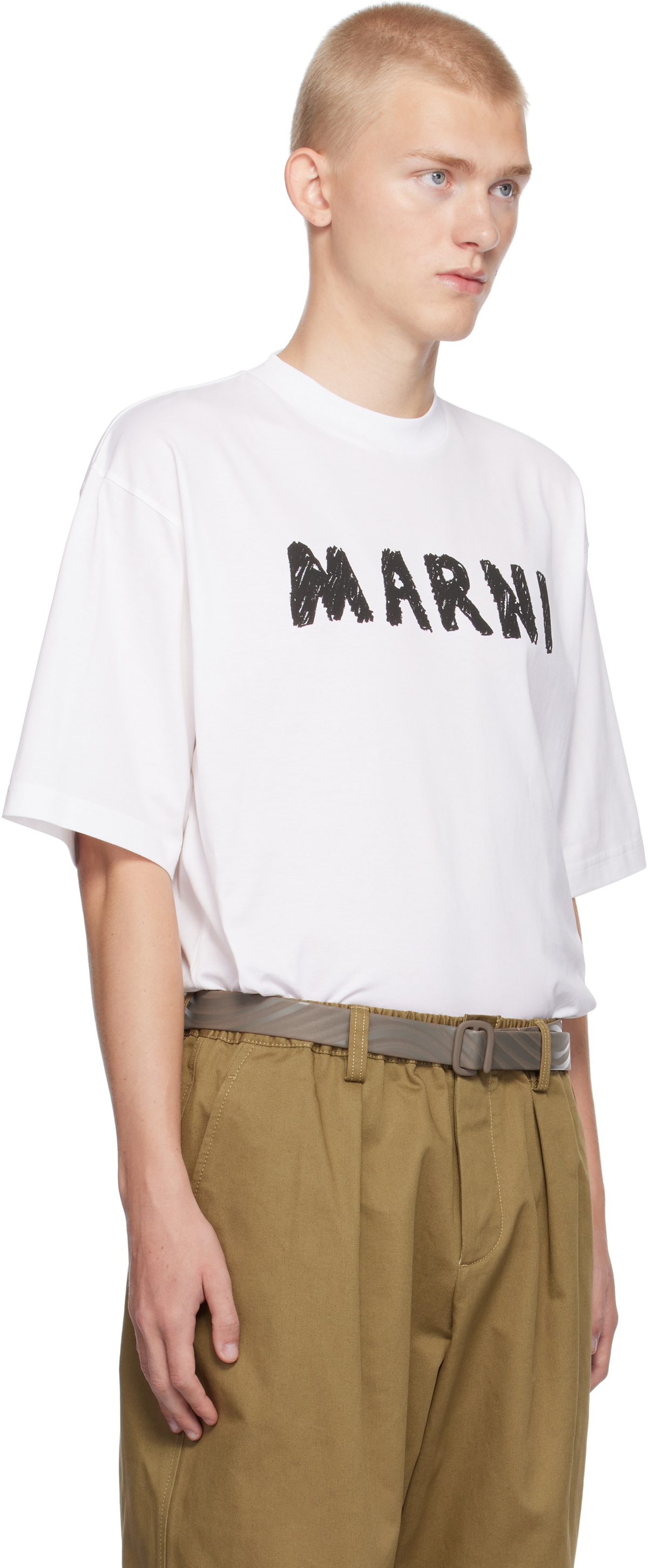 Marni White Logo T-shirt Marni
