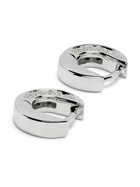 Tom Wood Sterling Silver Nova Huggies Zirconia Earrings