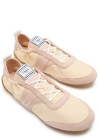 Chloe Kick Panelled Nylon Sneakers Beige