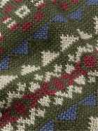 Beams Plus - Fair Isle Linen and Cotton-Blend Sweater Vest - Green