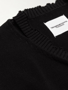 TAKAHIROMIYASHITA TheSoloist. - Cropped Distressed Appliquéd Cotton Sweater Vest