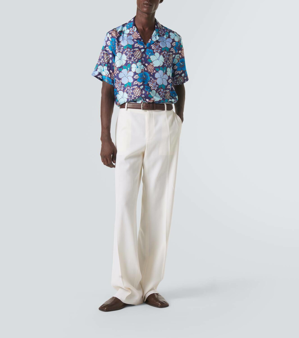 Vilebrequin Charli floral silk bowling shirt